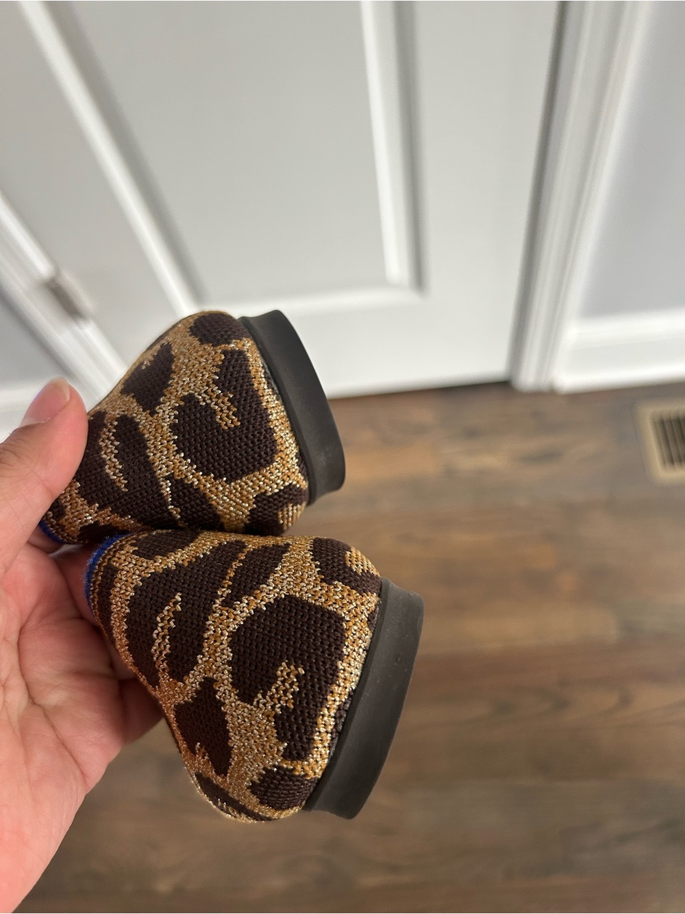 Rothy's Leopard-Print Pointed Toe Flats - Brown & Tan - Picture 4 of 4
